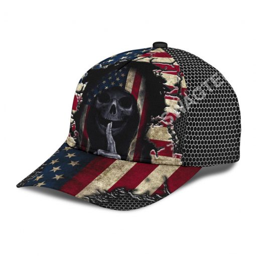 american flag skull crack all over printed cap 4(1)