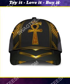 ancient egypt ankh all over printed cap