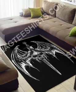 bat wing skull gothic pentagram sword all over print rug 2(1)