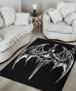 bat wing skull gothic pentagram sword all over print rug 4(1)