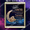 bear to my daughter i love you to the moon and back full printing blanket