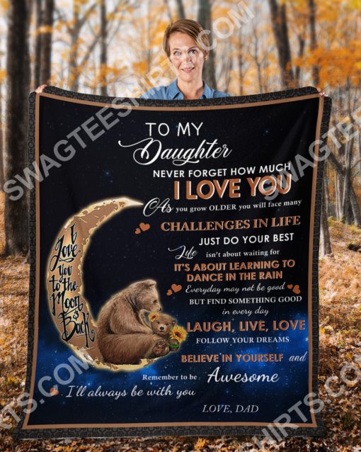 bear to my daughter i love you to the moon and back full printing blanket 4(1)