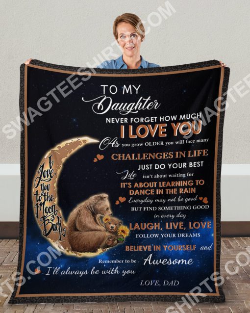 bear to my daughter i love you to the moon and back full printing blanket 5(1)