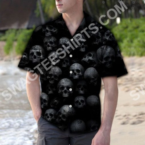 black skull all over printed hawaiian shirt 3(1)