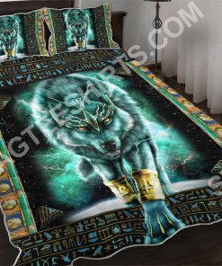 blue wolf viking all over printed bedding set 2(1) - Copy