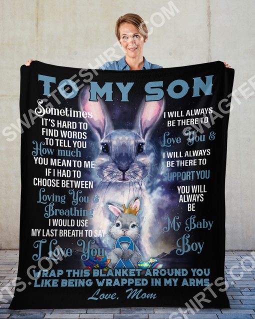 bunny to my son i love you my baby boy full printing blanket 2(1)