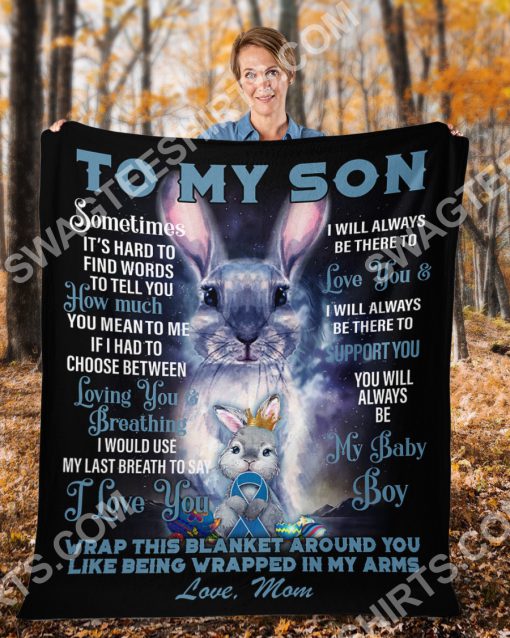 bunny to my son i love you my baby boy full printing blanket 4(1)
