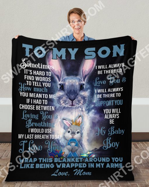 bunny to my son i love you my baby boy full printing blanket 5(1)