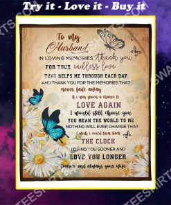 butterfly to my husband love you longer forever and always full printing blanket