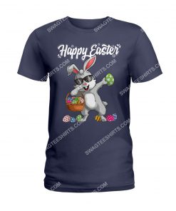 dabbing rabbit and eggs easter day shirt 1(1)
