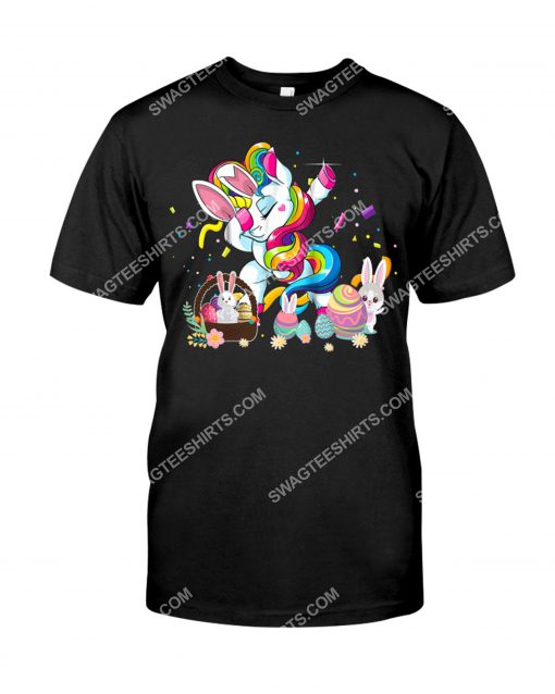 dabbing unicorn and bunny eggs easter day shirt 1(1)