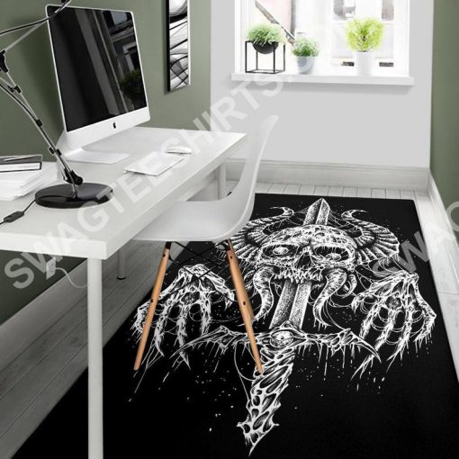 demon skull sword viking all over printed rug 3(1)