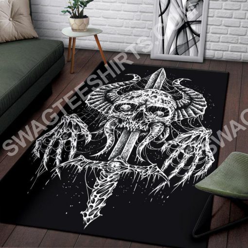 demon skull sword viking all over printed rug 5(1)