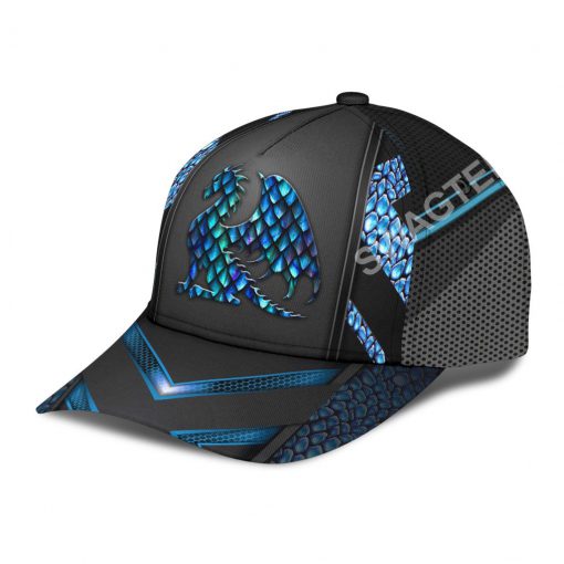 dragon blue pattern all over printed classic cap 4(1)