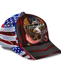 eagle one nation under God america flag all over printed classic cap 3(1)