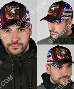 eagle one nation under God america flag all over printed classic cap 5(1)