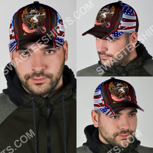 eagle one nation under God america flag all over printed classic cap 5(1)
