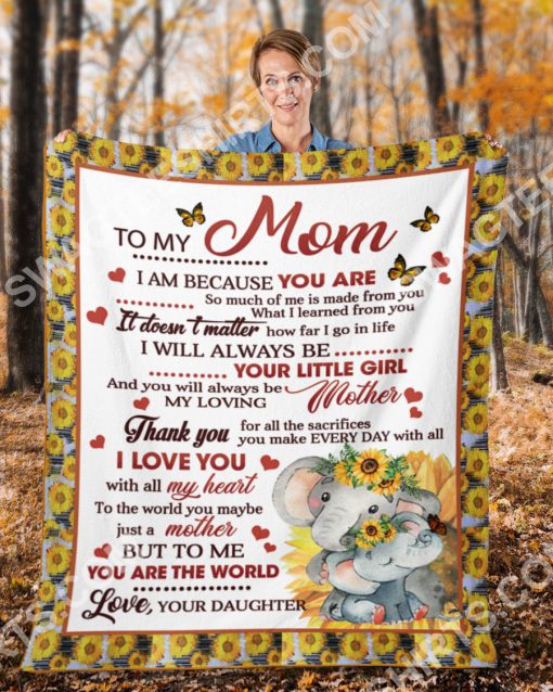 elephant to my mom to me you are the world full printing blanket 2(1)