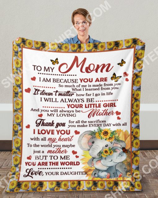 elephant to my mom to me you are the world full printing blanket 3(1)