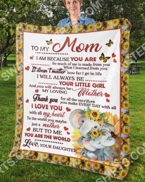 elephant to my mom to me you are the world full printing blanket 5(1)