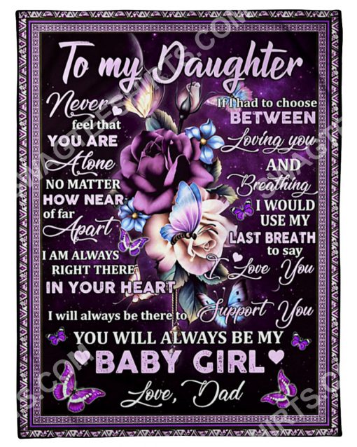 flower to my daughter you will always my baby girl full printing blanket 2(1)