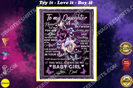 flower to my daughter you will always my baby girl full printing blanket
