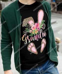 grandma bunny floral leopard easter day shirt 2(1)