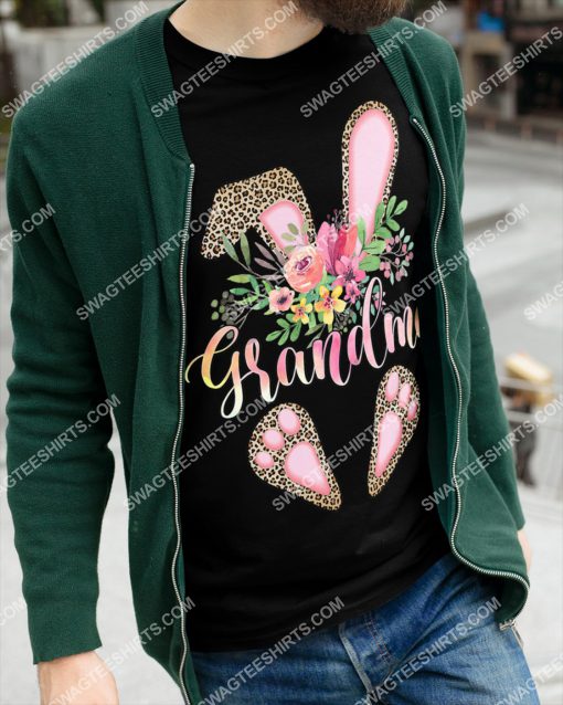 grandma bunny floral leopard easter day shirt 2(1)