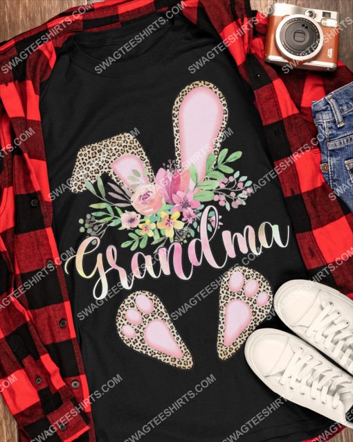 grandma bunny floral leopard easter day shirt 3(1)