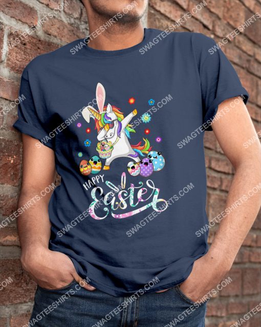 happy easter day unicorn dabbing with easter egg shirt 3(1)