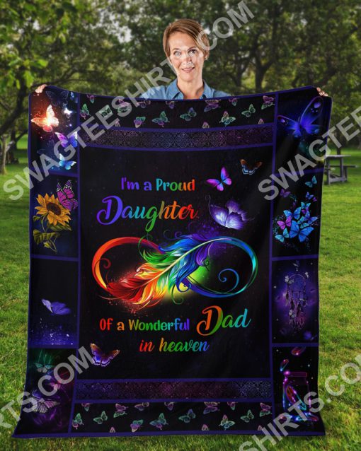 i'm a proud daughter of a wonderful dad in heaven colorful full printing blanket 3(1)