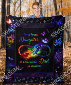 i'm a proud daughter of a wonderful dad in heaven colorful full printing blanket 4(1)