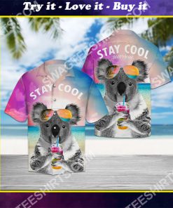 koala stay cool all over printed hawaiian shirt