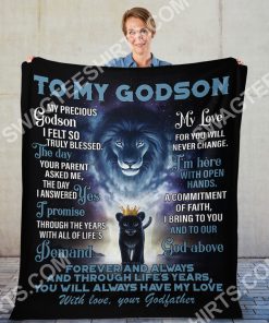 lion to my Godson with love your Godfather full printing blanket 2(1)