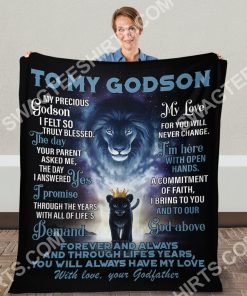 lion to my Godson with love your Godfather full printing blanket 5(1)