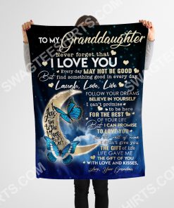 moon and butterfly to granddaughter with love and kisses your grandma full printing blanket 4(1)