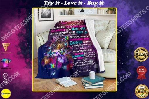 night butterfly to my daughter i love you your mom full printing blanket