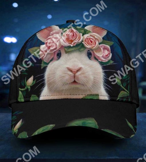 rabbit lovers bunny floral it all over printed cap 2(1)