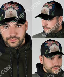 rabbit lovers bunny floral it all over printed cap 5(1)