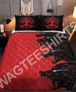 red wolves viking all over printed bedding set 2(1)