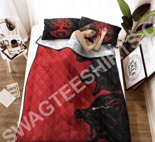 red wolves viking all over printed bedding set 3(1)