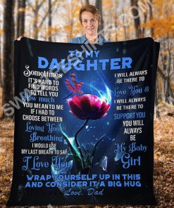 rose to my daughter i love you my baby girl full printing blanket 2(1)
