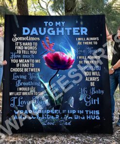 rose to my daughter i love you my baby girl full printing blanket 4(1) - Copy