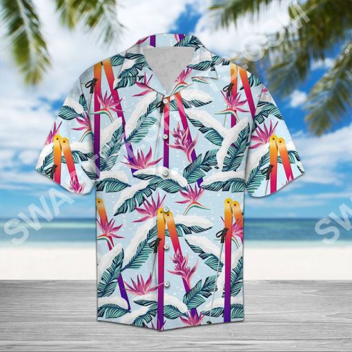skiing palm all over printed hawaiian shirt 2(1)