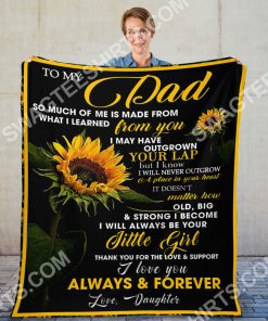 sunflower to my dad i love you forever and always love daughter full printing blanket 2(1)