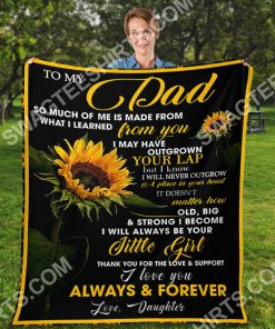 sunflower to my dad i love you forever and always love daughter full printing blanket 3(1)