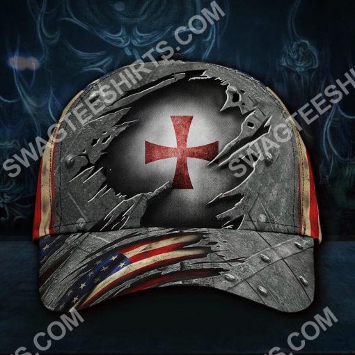 the knights templar all over printed classic cap 2(1) - Copy