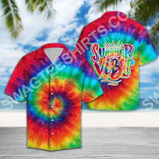tie dye summer vibes all over printed hawaiian shirt 2(1)