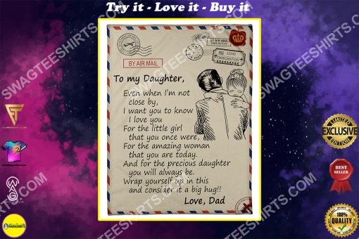 to my daughter i love you your dad full printing blanket