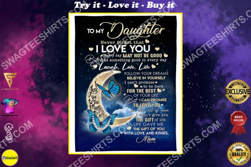to my daughter never forget that i love you full printing blanket